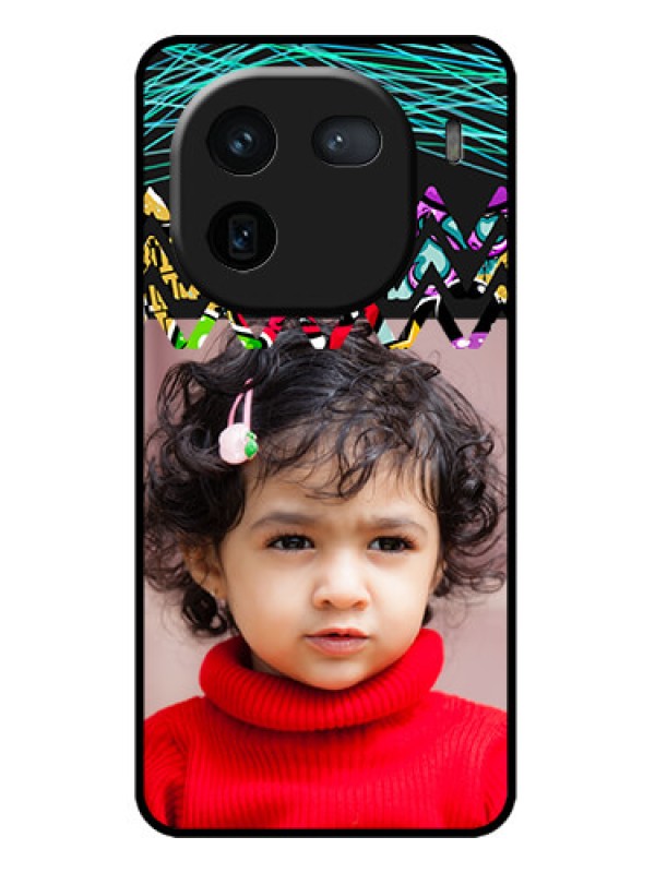 Custom iQOO 12 5G Custom Metal Phone CaseNeon Abstract Design