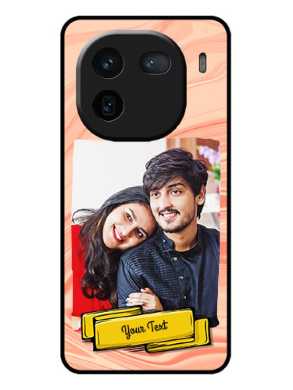 Custom iQOO 12 5G Custom Metal Phone CaseMarble Texture Design