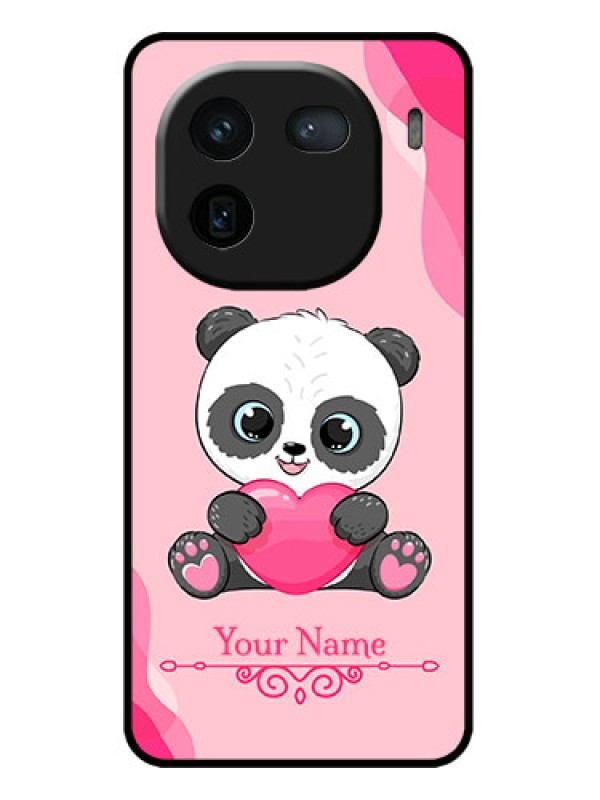 Custom iQOO 12 5G Custom Metal Phone CaseCute Panda Design