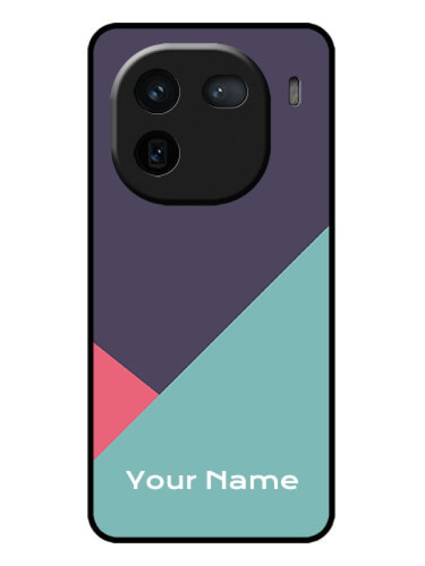 Custom iQOO 12 5G Custom Metal Phone CaseTri Color Abstract Design