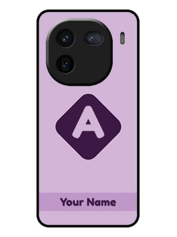 Custom iQOO 12 5G Custom Metal Phone CaseCustom Letter In Curved Badge Design