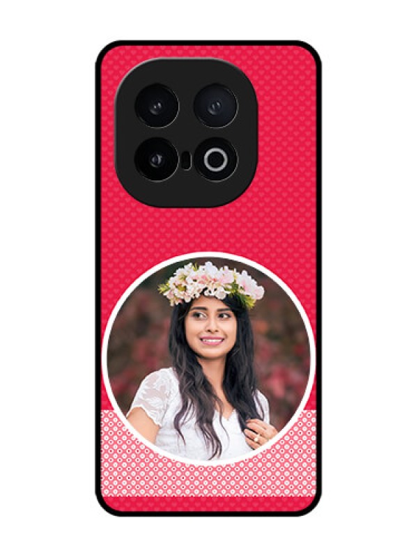 Custom iQOO 13 5G Custom Metal Phone Case - Pink Color Pattern Design