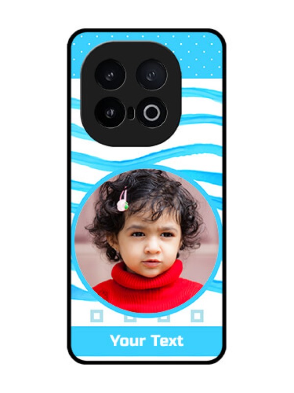 Custom iQOO 13 5G Custom Metal Phone Case - Simple Blue Case Design