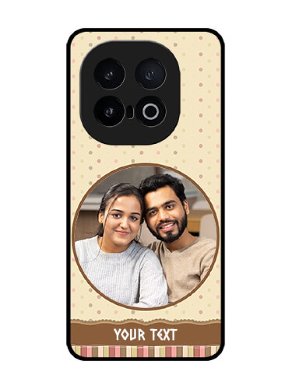 Custom iQOO 13 5G Custom Metal Phone Case - Brown Dotted Mobile Case Design