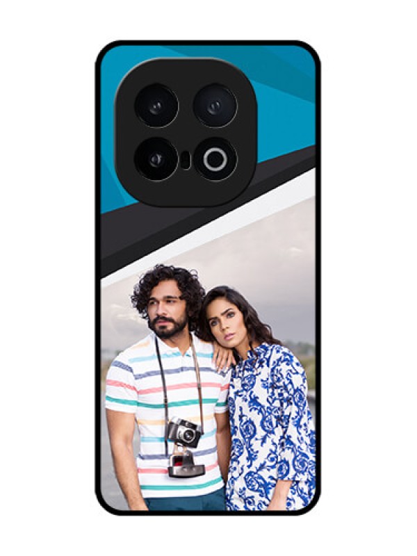 Custom iQOO 13 5G Custom Metal Phone Case - Simple Pattern Photo Upload Design