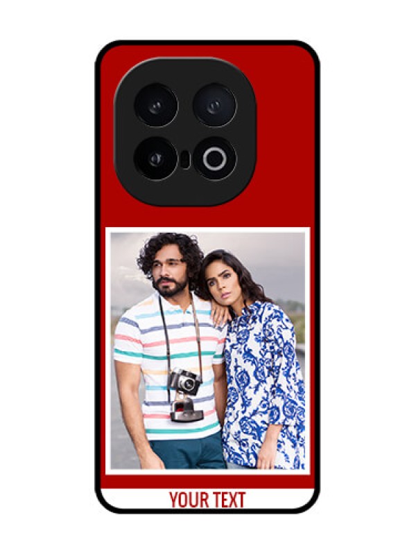 Custom iQOO 13 5G Custom Metal Phone Case - Red Color Design