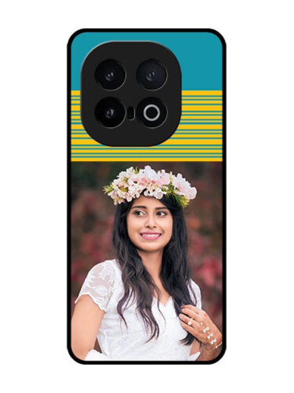 Custom iQOO 13 5G Custom Metal Phone Case - Yellow and Blue Design