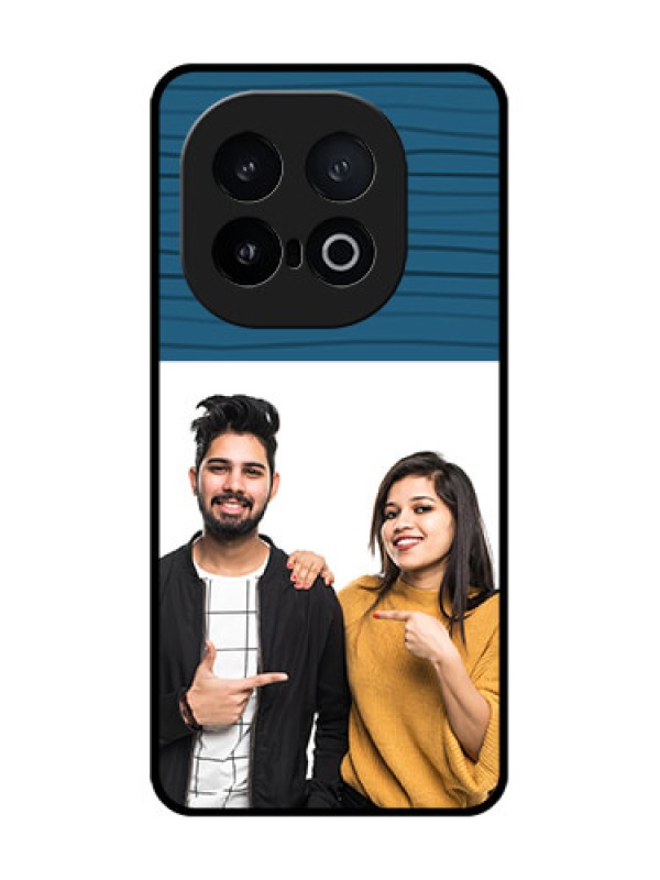 Custom iQOO 13 5G Custom Metal Phone Case - Blue Pattern Cover Design