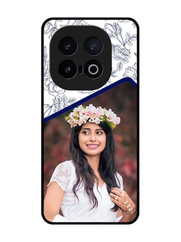Custom iQOO 13 5G Custom Metal Phone Case - Classy Floral Design