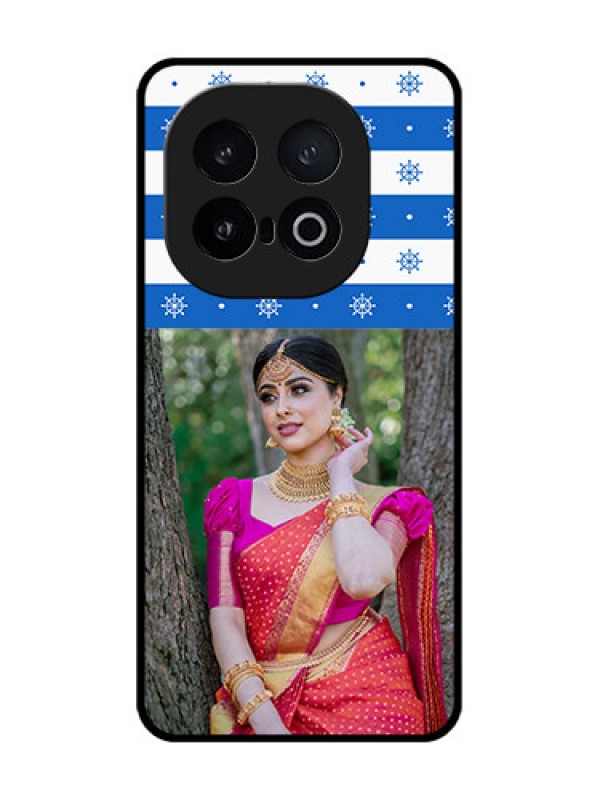 Custom iQOO 13 5G Custom Metal Phone Case - Snow Pattern Design