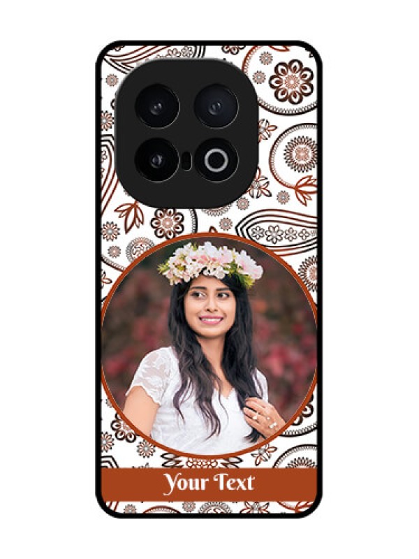 Custom iQOO 13 5G Custom Metal Phone Case - Abstract Flower Design