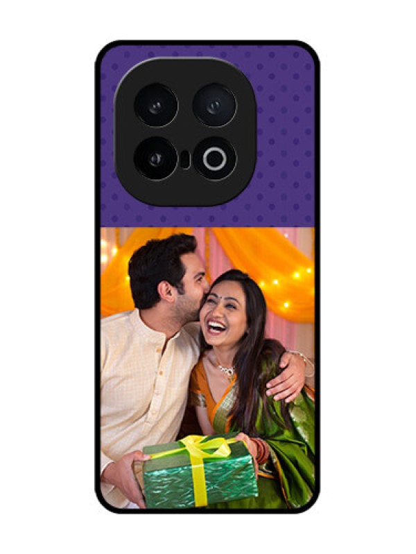 Custom iQOO 13 5G Custom Metal Phone Case - Violet Colored Pattern Design