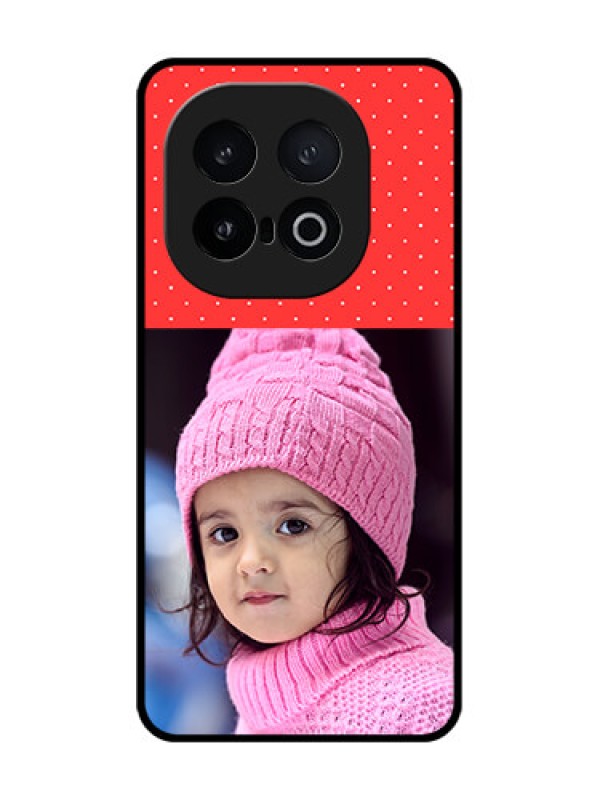 Custom iQOO 13 5G Custom Metal Phone Case - Red Pattern Design