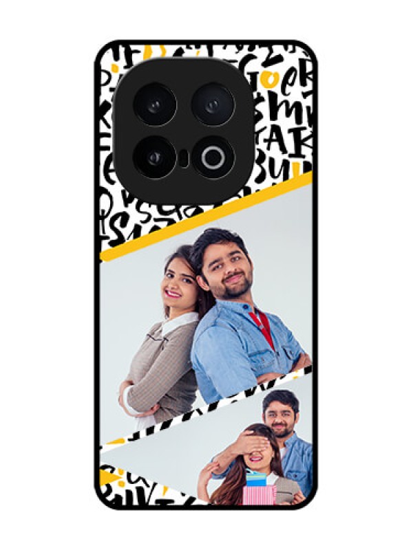 Custom iQOO 13 5G Custom Metal Phone Case - Letters Pattern Design