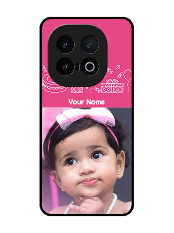 Custom iQOO 13 5G Custom Metal Phone Case - With Birthday Line Art Design