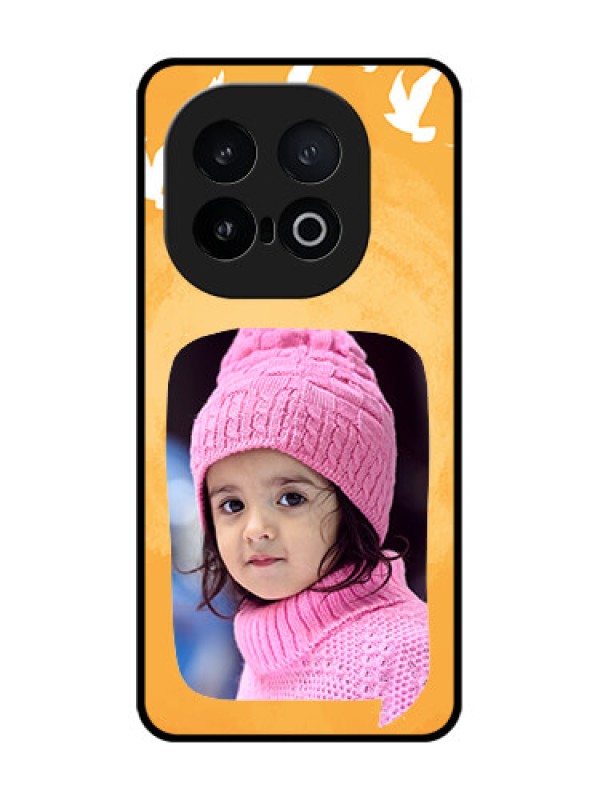 Custom iQOO 13 5G Custom Metal Phone Case - Water Color Design With Bird Icons