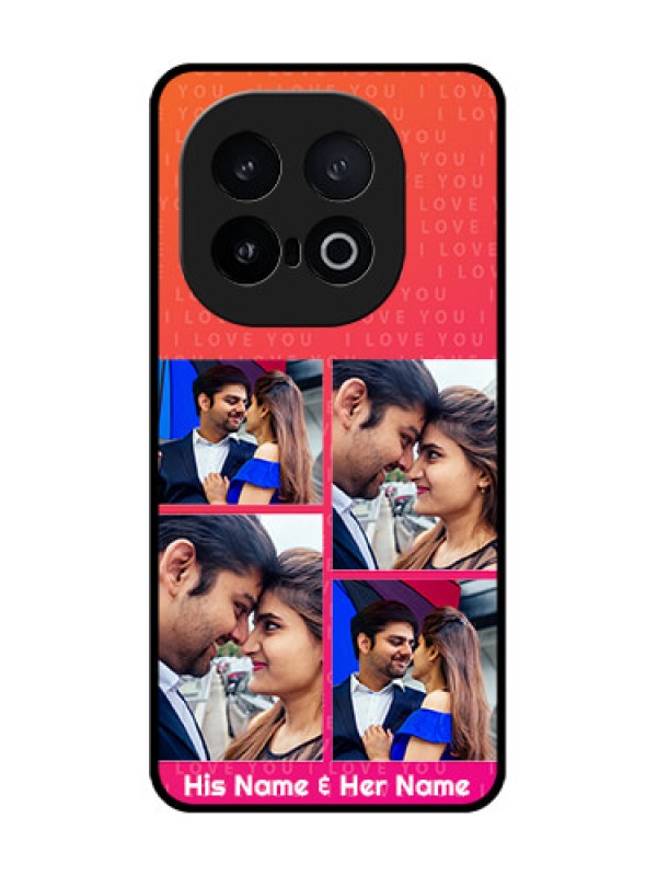 Custom iQOO 13 5G Custom Metal Phone Case - I Love You Pink Design