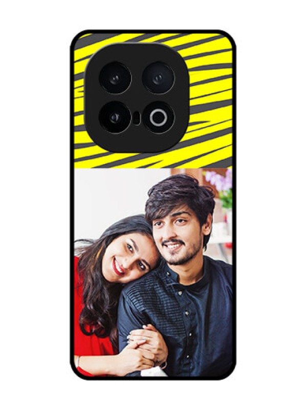 Custom iQOO 13 5G Custom Metal Phone Case - Yellow Abstract Design