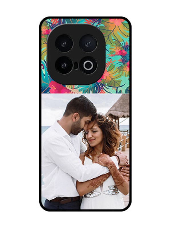 Custom iQOO 13 5G Custom Metal Phone Case - Watercolor Floral Design