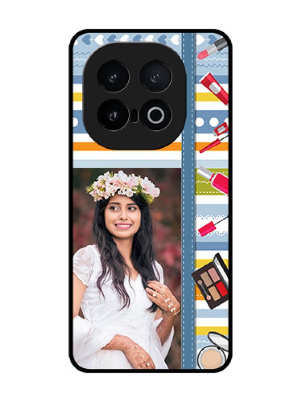 Custom iQOO 13 5G Custom Metal Phone Case - Makeup Icons Design