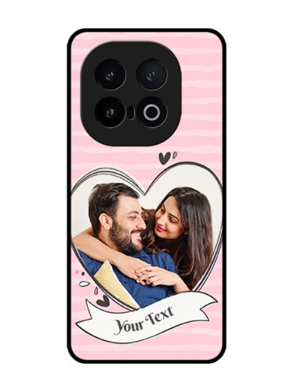 Custom iQOO 13 5G Custom Metal Phone Case - Vintage Heart Design