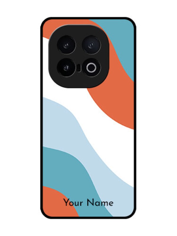 Custom iQOO 13 5G Custom Metal Phone Case - Coloured Waves Design