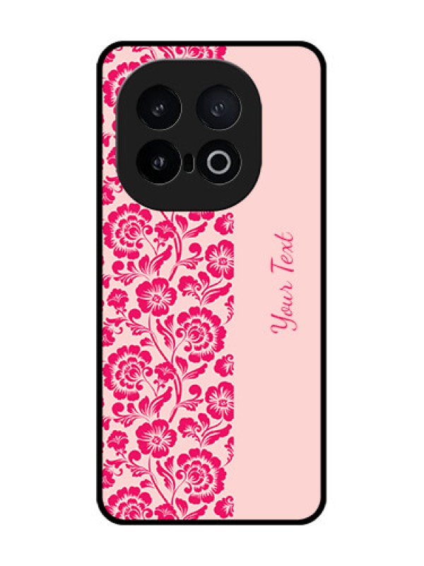 Custom iQOO 13 5G Custom Metal Phone Case - Attractive Floral Pattern Design