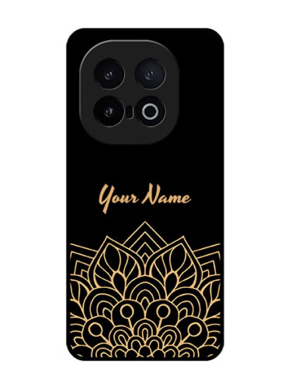 Custom iQOO 13 5G Custom Metal Phone Case - Golden Mandala Design