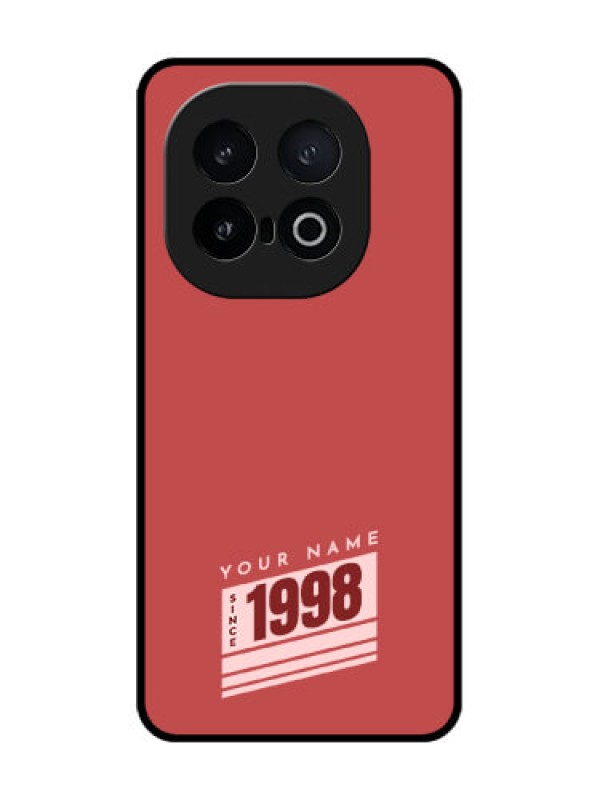 Custom iQOO 13 5G Custom Metal Phone Case - Red Custom Year Of Birth Design