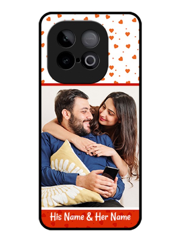 Custom iQOO Neo 10 5G Custom Metal Phone Case - Orange Love Symbol Design