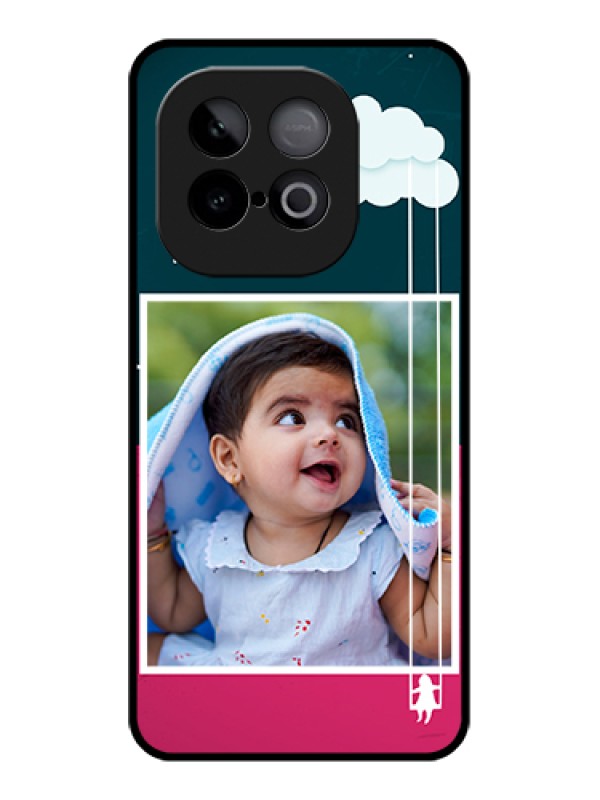 Custom iQOO Neo 10 5G Custom Metal Phone Case - Cute Girl With Cloud Design