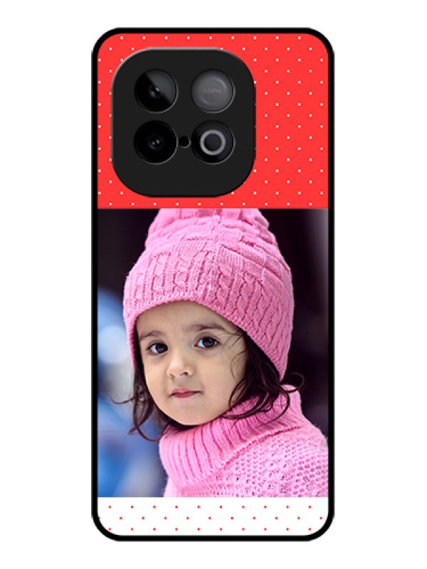 Custom iQOO Neo 10 5G Custom Metal Phone Case - Red Pattern Design