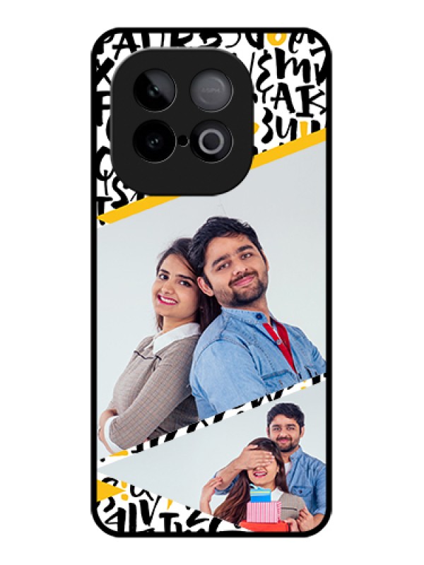 Custom iQOO Neo 10 5G Custom Metal Phone Case - Letters Pattern Design