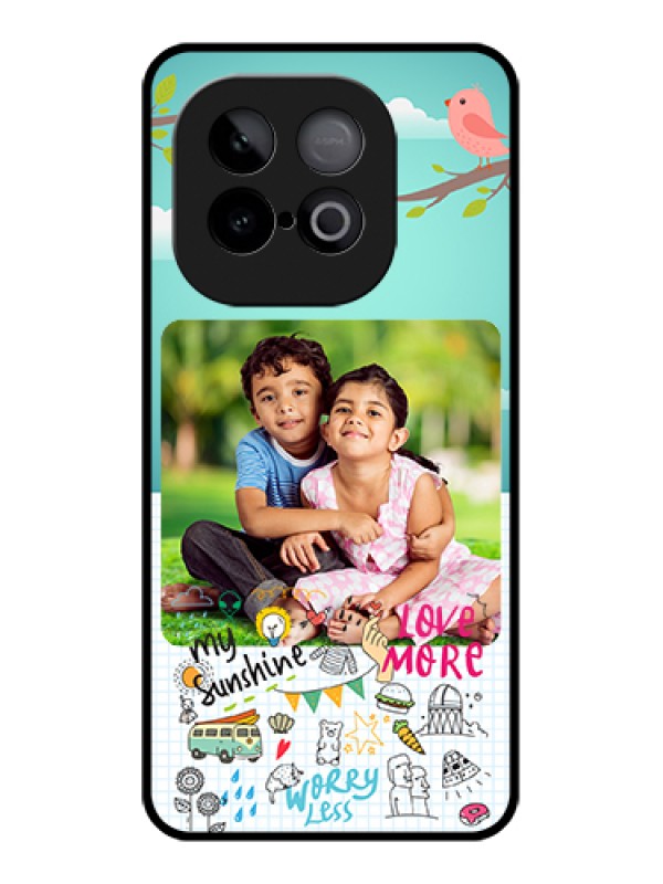 Custom iQOO Neo 10 5G Custom Metal Phone Case - Doodle Love Design