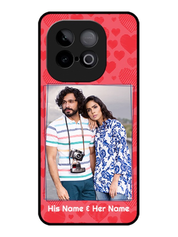 Custom iQOO Neo 10 5G Custom Metal Phone Case - With Red Heart Symbols Design