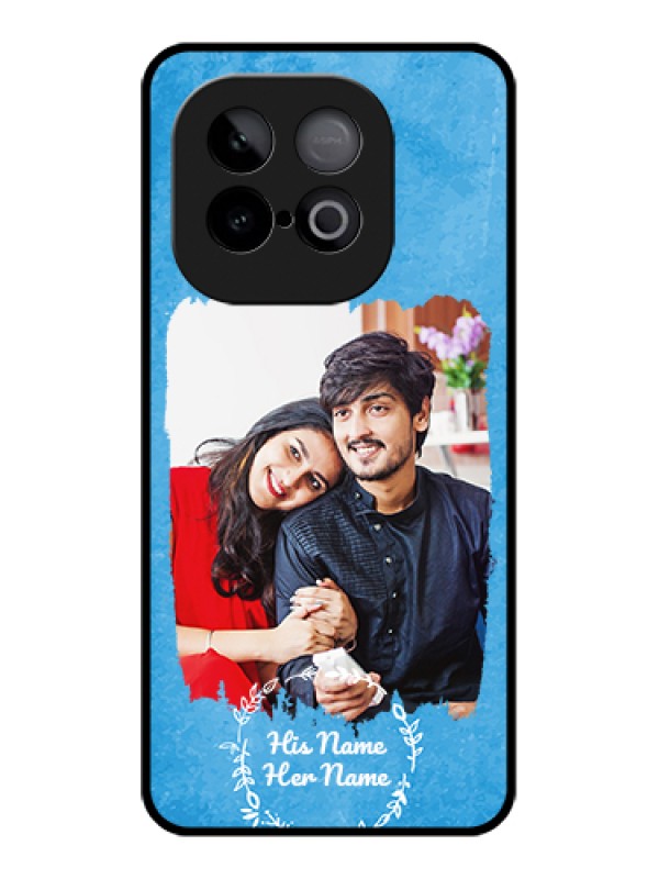 Custom iQOO Neo 10 5G Custom Metal Phone Case - Blue Color Vintage Design