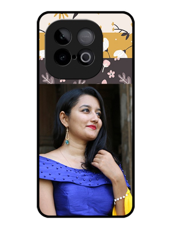 Custom iQOO Neo 10 5G Custom Metal Phone Case - Stylish Floral Design