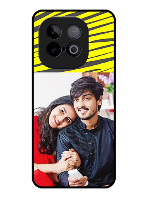 Custom iQOO Neo 10 5G Custom Metal Phone Case - Yellow Abstract Design