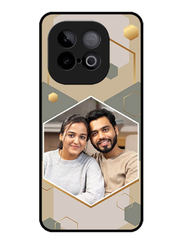 Custom iQOO Neo 10 5G Custom Metal Phone Case - Stylish Hexagon Pattern Design