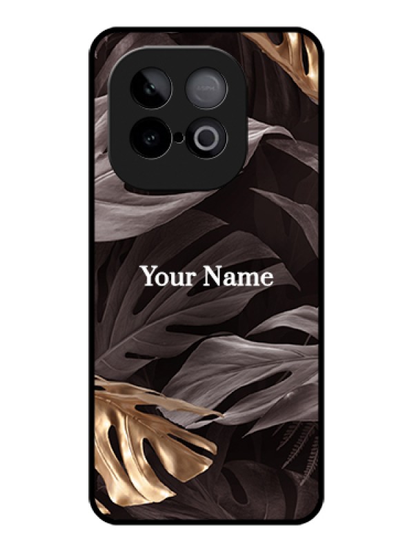 Custom iQOO Neo 10 5G Custom Metal Phone Case - Wild Leaves Digital Paint Design