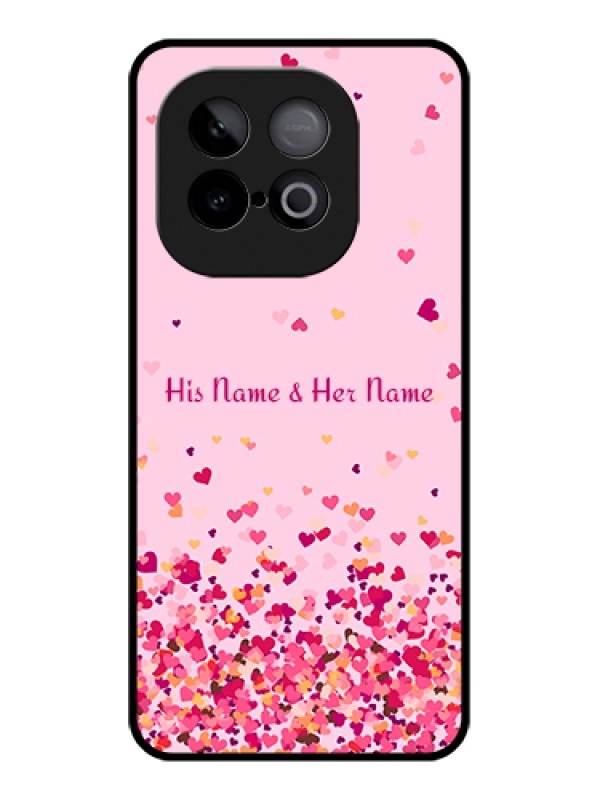 Custom iQOO Neo 10 5G Custom Metal Phone Case - Floating Hearts Design