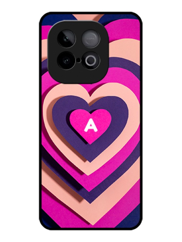 Custom iQOO Neo 10 5G Custom Metal Phone Case - Cute Heart Pattern Design