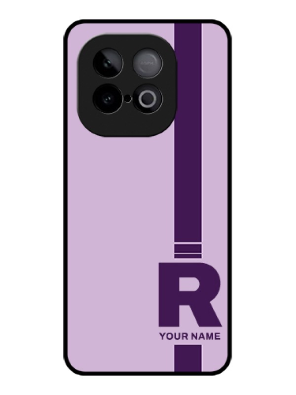 Custom iQOO Neo 10 5G Custom Metal Phone Case - Simple Dual Tone Stripe With Name Design