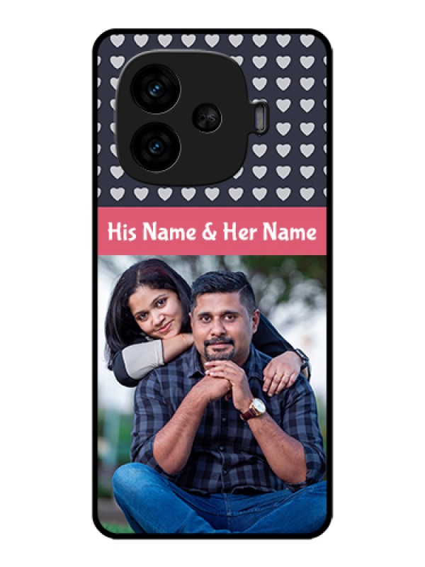 Custom iQOO Neo 10R 5G Custom Metal Phone Case - Love Symbols Design