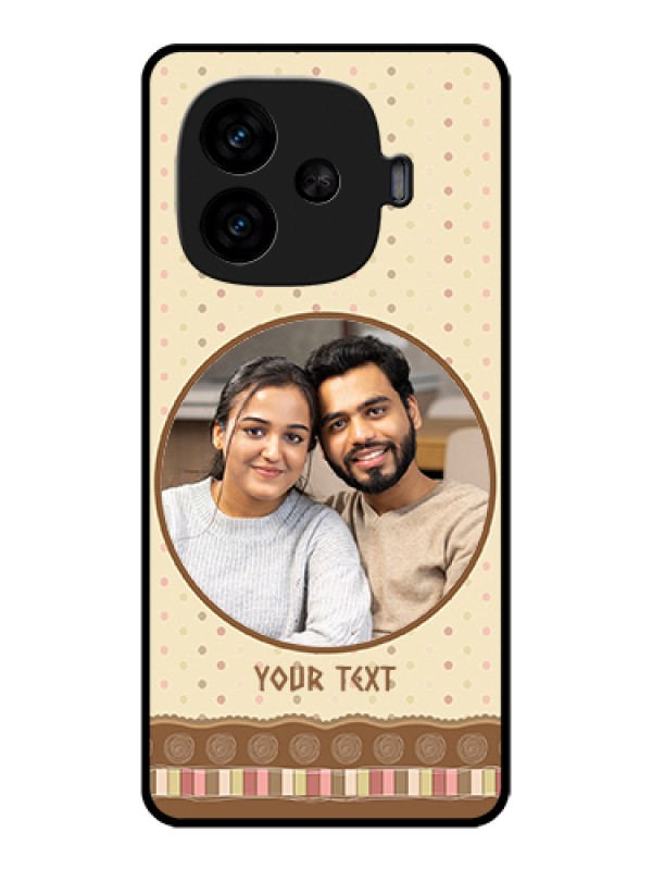 Custom iQOO Neo 10R 5G Custom Metal Phone Case - Brown Dotted Mobile Case Design