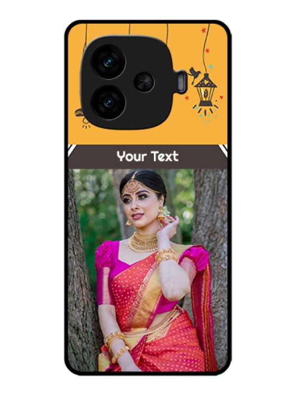 Custom iQOO Neo 10R 5G Custom Metal Phone CaseYellow Pattern Design