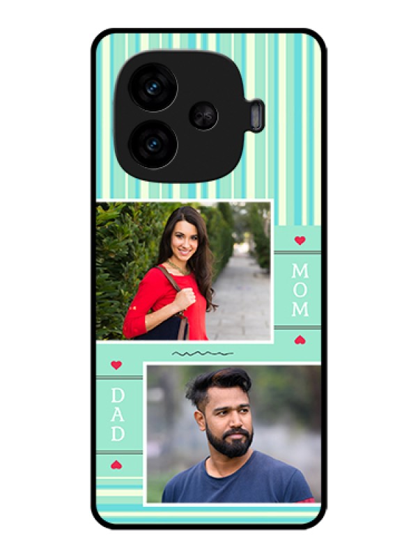 Custom iQOO Neo 10R 5G Custom Metal Phone CaseBlue Pattern Cover Design