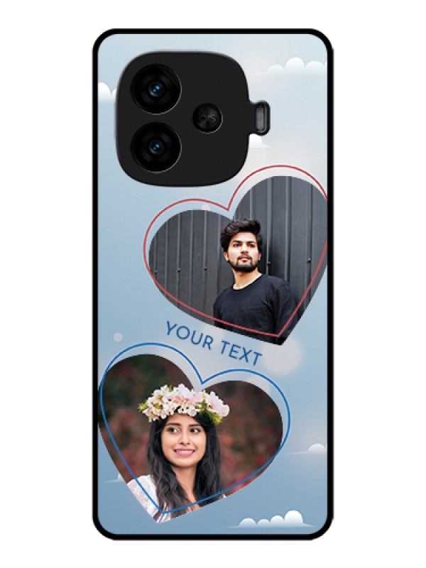 Custom iQOO Neo 10R 5G Custom Metal Phone CaseCouples Heart Design