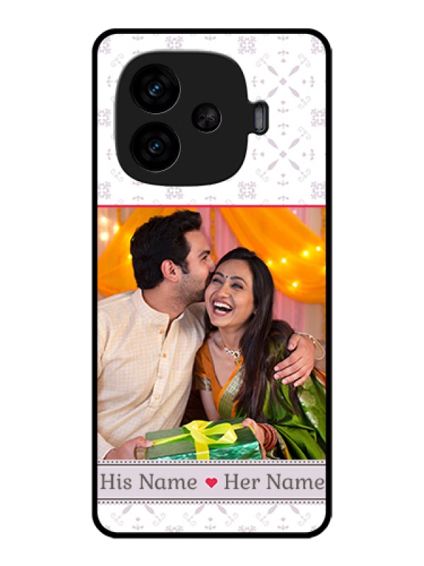 Custom iQOO Neo 10R 5G Custom Metal Phone CaseAbstract Flower Design