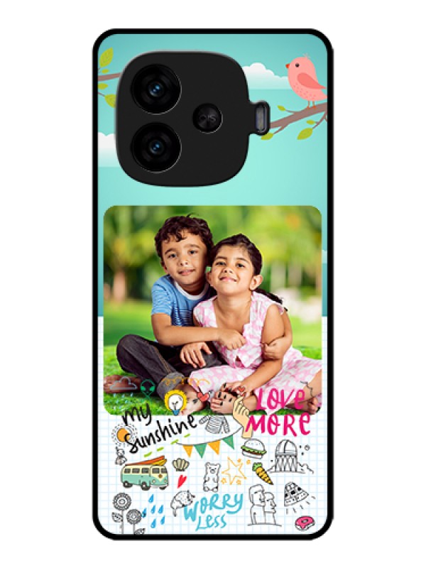 Custom iQOO Neo 10R 5G Custom Metal Phone CaseRed Pattern Design